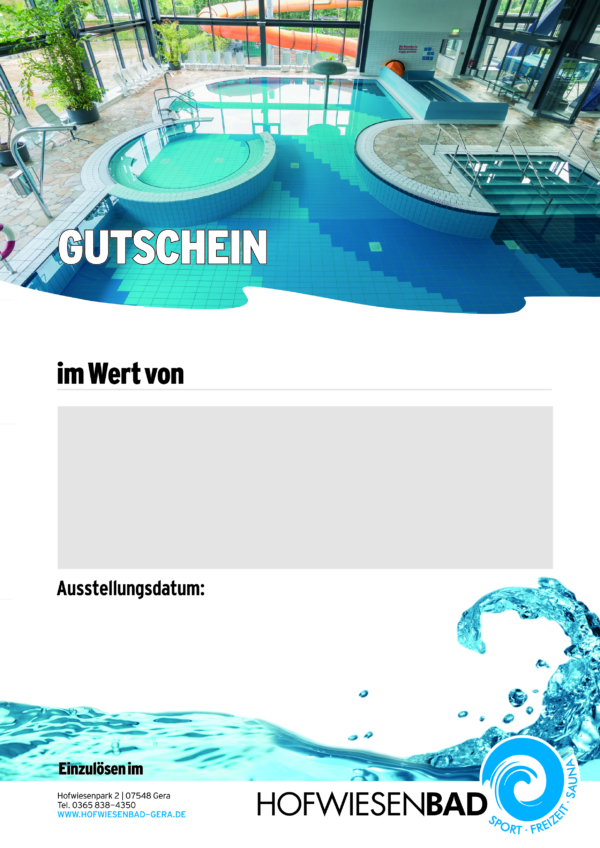 Gutschein Motiv Freizeitbad